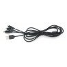 Lanberg Combo 3in1 USB cable type A - microUSB + lightning + USB type C 2.0 black PVC - 1.8m - zdjęcie 3