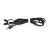 Lanberg 3-in-1 USB cable type A - microUSB + lightning + USB type C 2.0 black PVC - 1.8m - zdjęcie 4