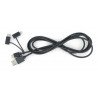 Lanberg 3-in-1 USB cable type A - microUSB + lightning + USB type C 2.0 black PVC - 1.8m - zdjęcie 5