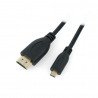 Lanberg HDMI cable - HDMI micro V1.4 - black - 1.8m - zdjęcie 1