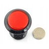 Arcade Push Button 3.3cm - black with red lighting - zdjęcie 2