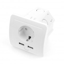 Coolseer COL-WS02WE - intelligent WiFi + 2x USB flush mounted socket
