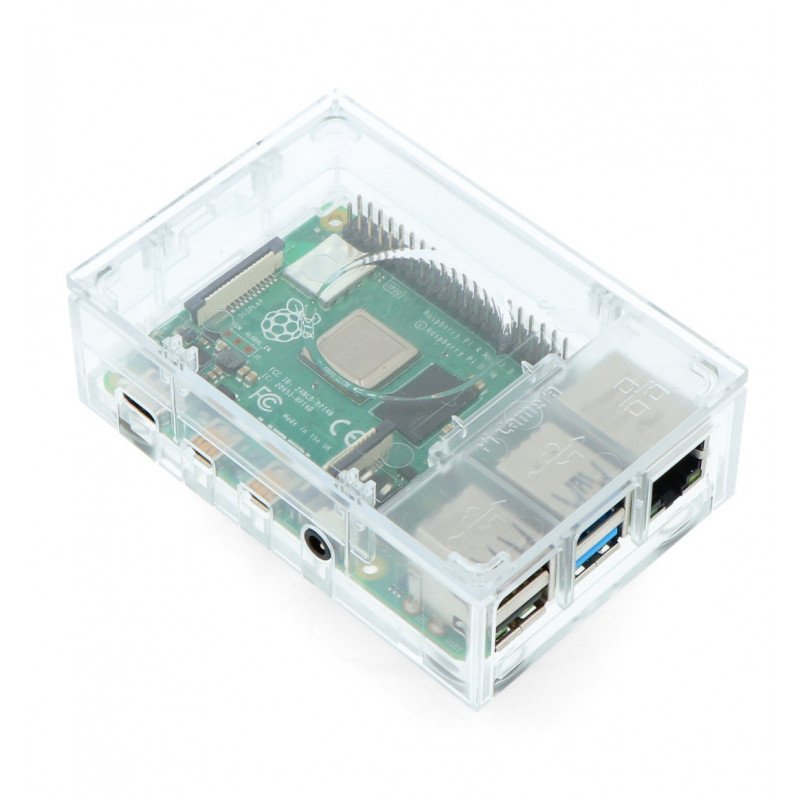 Case for Raspberry Pi model 4B - Multicomp Pro - transparent