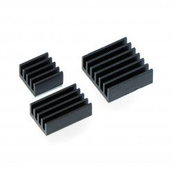 Set of black heat sinks - 3pcs.