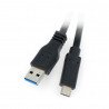 Akyga USB 3.0 A cable - USB 3.1 Type C black - 0.5m - zdjęcie 1