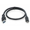 Akyga USB 3.0 A cable - USB 3.1 Type C black - 0.5m - zdjęcie 2