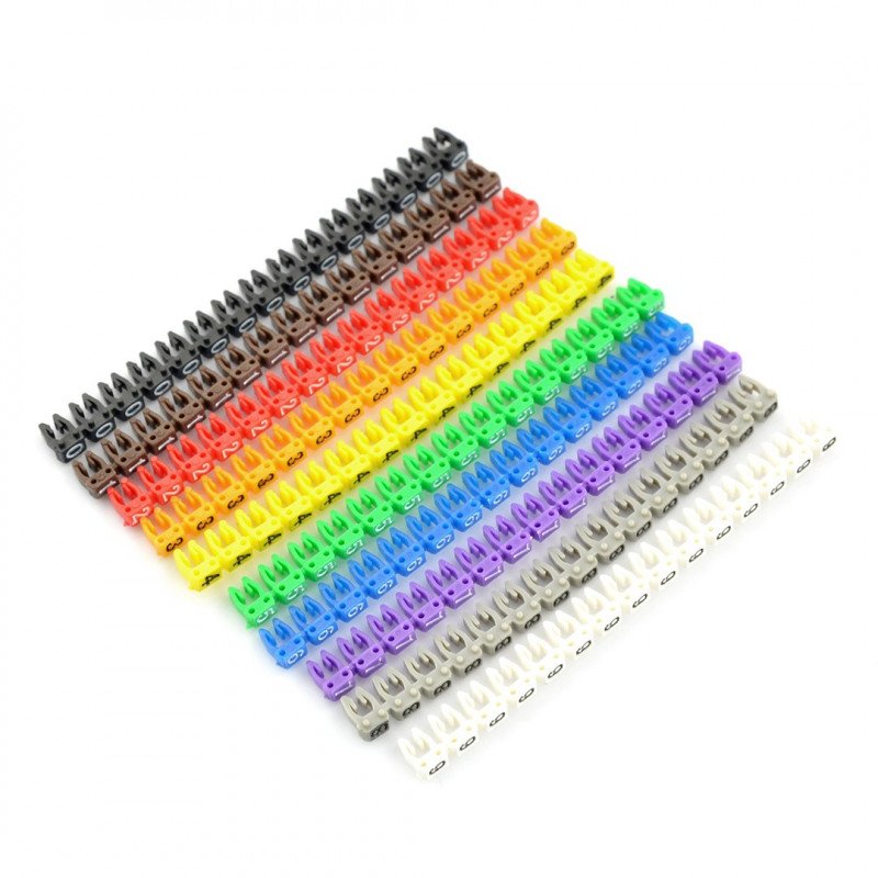 Set of 150 numerical markers for 2 mm cables