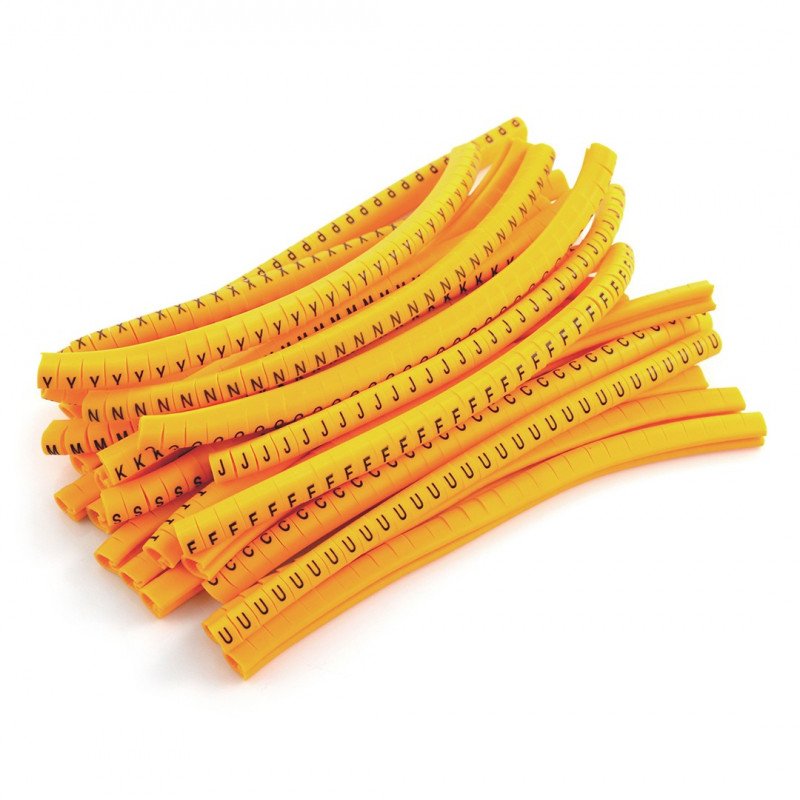 Set of 780 letter markers for 6mm cable