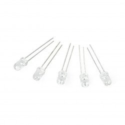LED 5mm yellow clear - 5pcs