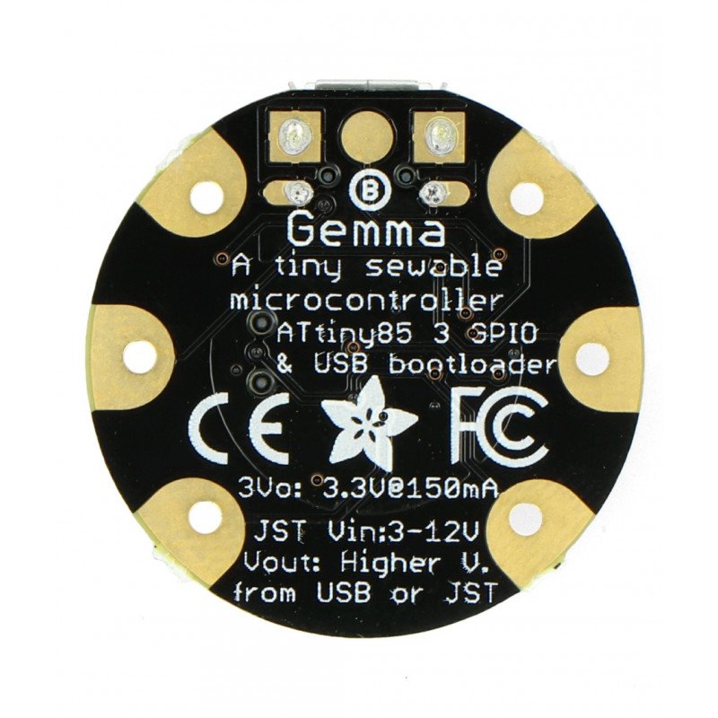 Adafruit GEMMA - miniature platform with a microcontroller Attiny85 3.3 V