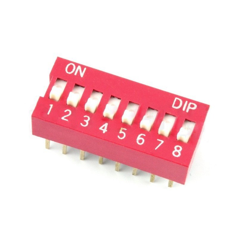 DIP switch switch 8-dot - red