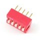 DIP switch 5-field switch - red DIP switch 5-field switch - red