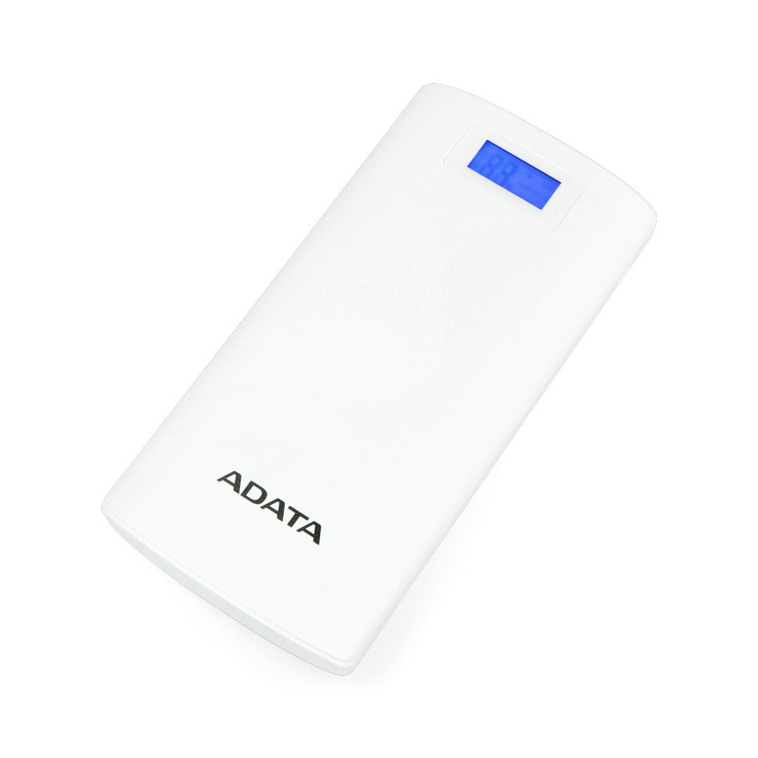 Mobile PowerBank Battery ADATA P20000D 20000 mAh - white