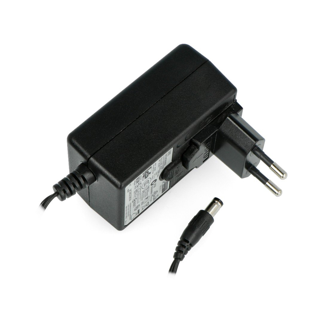 Spotlux 12V/1A Switch Mode Power Supply with removable EU adapter - 5.5/2.1mm DC plug