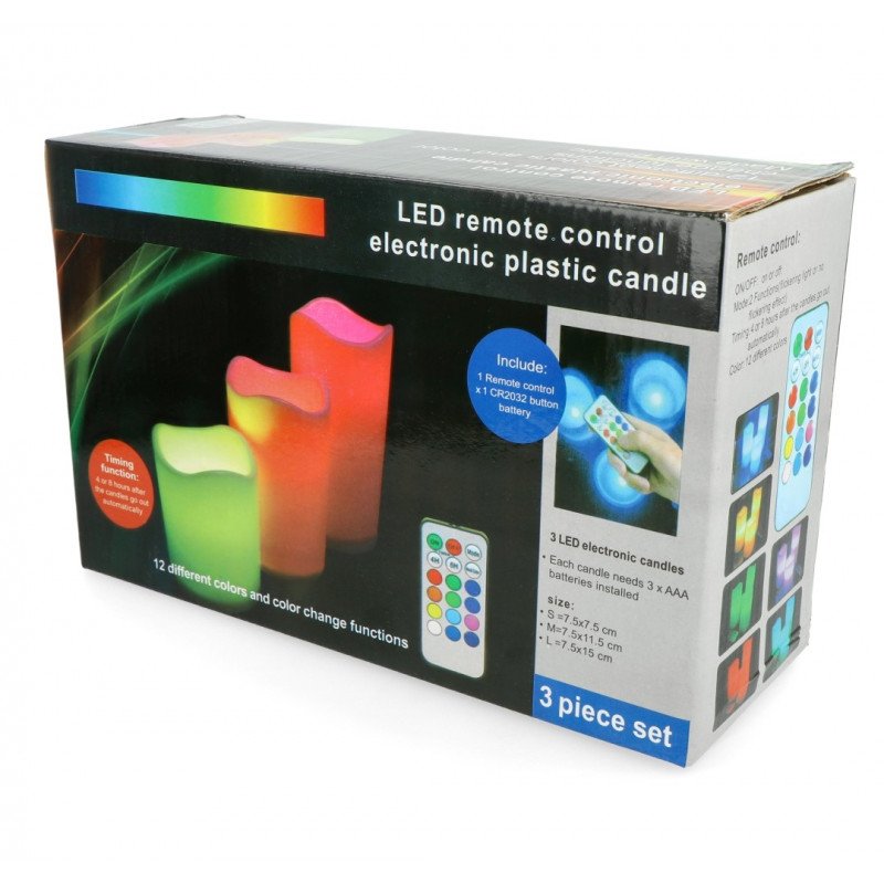 Set of LED candles - candles 3pcs. + Remote control