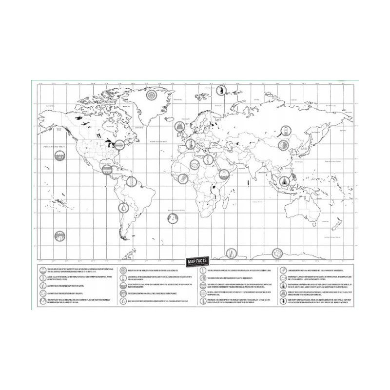 Scratchworld map B9B1 - 30x42 cm