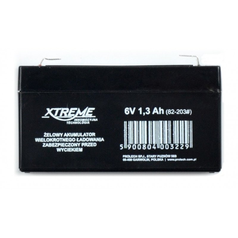 Gel rechargeable battery 6V 1.3Ah Xtreme
