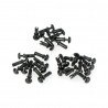 Grove - set of black nylon rivets - 30 pieces. - zdjęcie 1