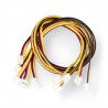Grove - a set of 5 female 4-pin - 2mm / 40cm cable with a clip - zdjęcie 1