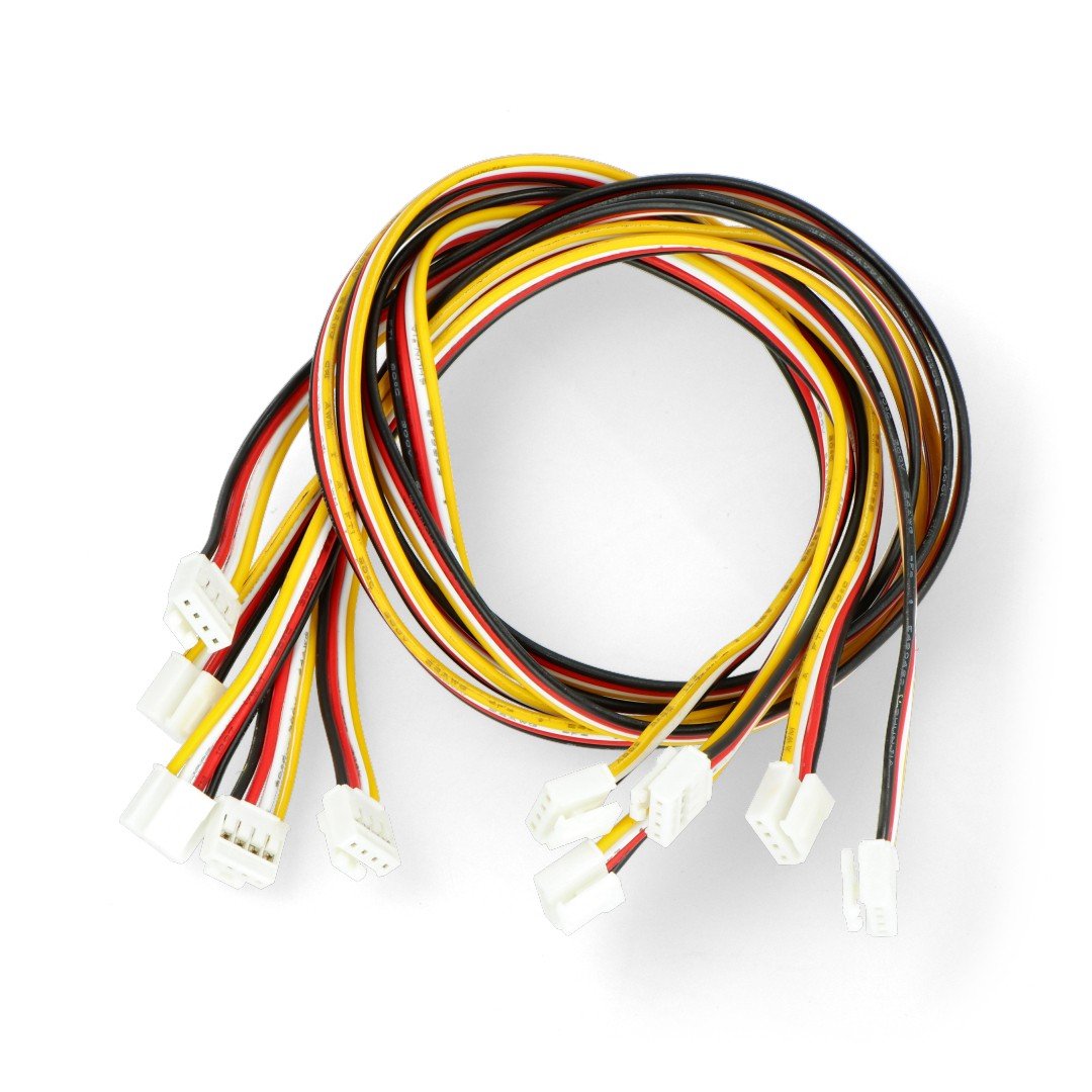 Grove - a set of 5 female 4-pin - 2mm / 40cm cable with a clip