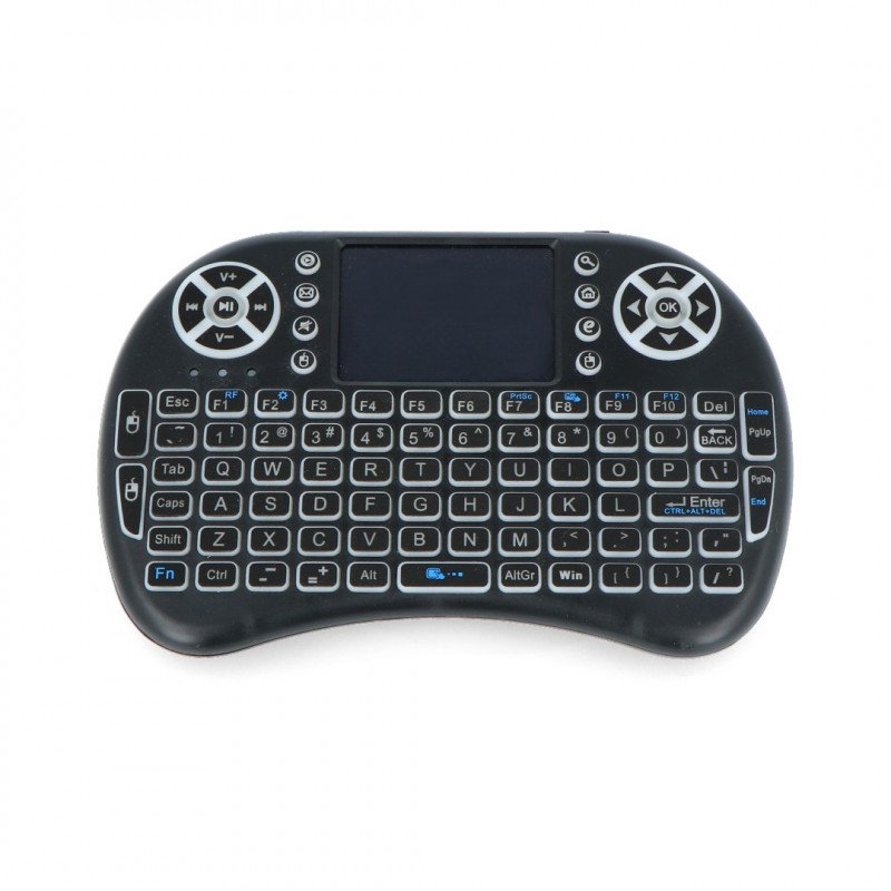 Mini RGB K800I wireless keyboard + touchpad Mini Key - black