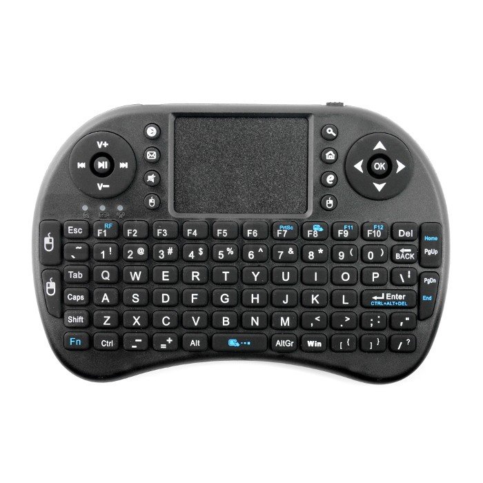 Wireless keyboard + touchpad Mini Touch - black - Botland 