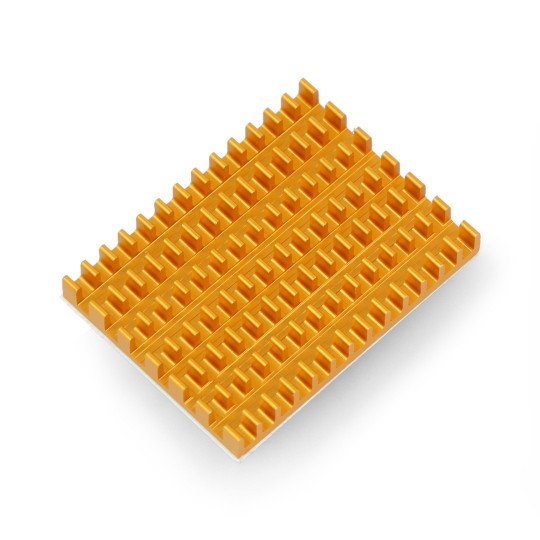 Heat sink 40x30x5mm for Raspberry Pi 4 with thermal conductive tape - gold
