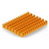 Heat sink 40x30x5mm for Raspberry Pi 4 with thermal conductive tape - gold - zdjęcie 3