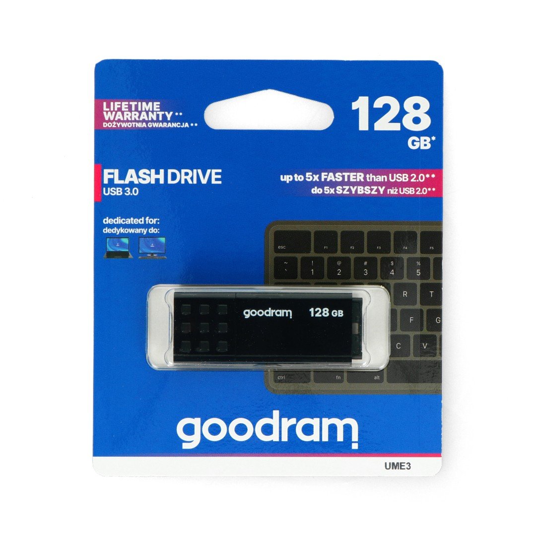 GoodRam Flash Drive - USB 3.0 Flash Drive - UME3 black 128GB