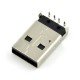 USB plug type A - for THT printing USB plug type A - for THT printing