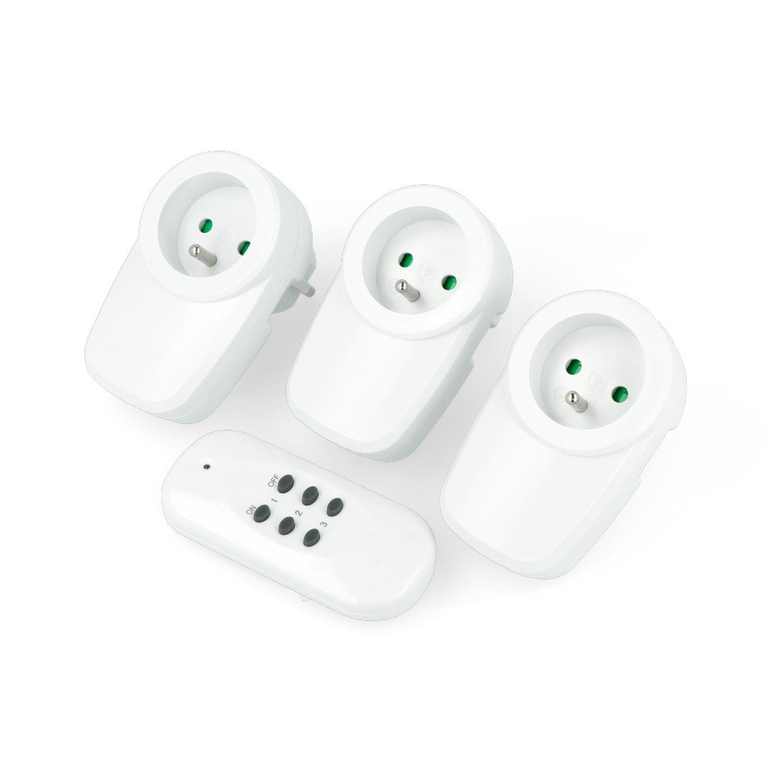 Electrical sockets for remote control - 3 pcs.