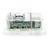 Raspberry Pi 4B housing - acrylic Vesa V2 + fan - transparent - zdjęcie 2