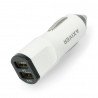 Axiver car charger - 2x USB - 3.5A 5V/12V/24V - white - zdjęcie 1