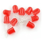 LED 10mm red - 10pcs_