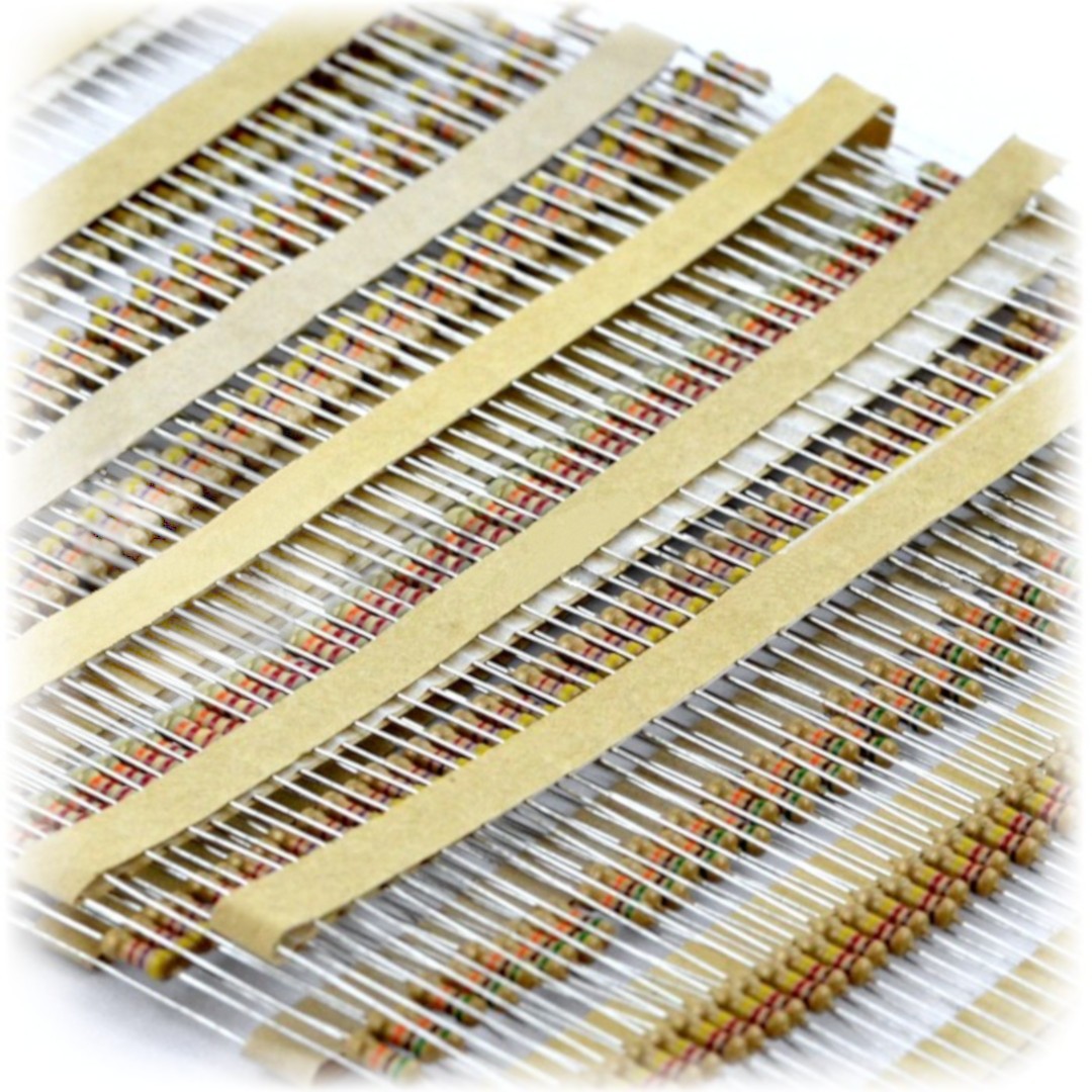 Set of CF THT 1/4W resistors described - 1000pcs.