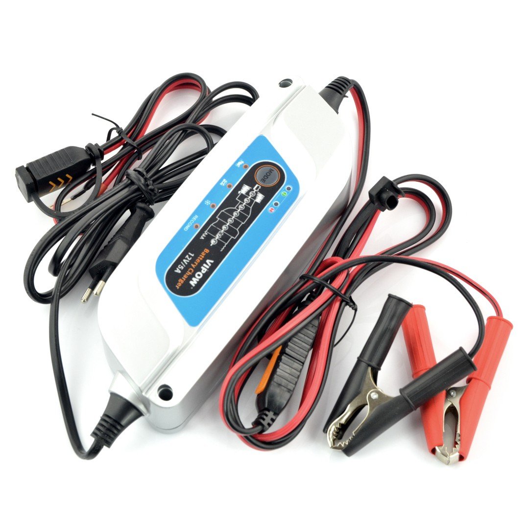 Gel battery charger 8-stage Vipow- 12V/5A