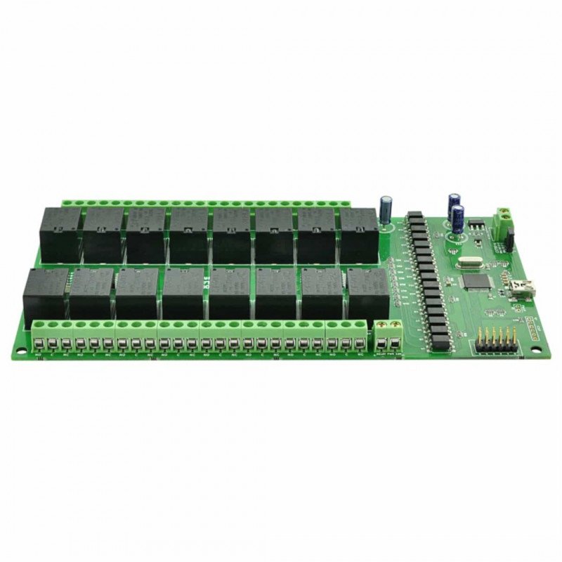 Numato Lab - 16-channel relay module 24V 7A/240V + 10 GPIO - USB