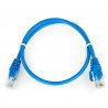 Przewód sieciowy Ethernet Patchcord UTP 5e 0,5 m - biały - zdjęcie 2