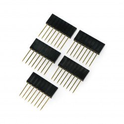 Female socket extended 1x8 raster 2,54mm for Arduino - 5pcs