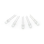 LED 5 mm cold white clear - 5 pcs.