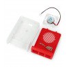 Raspberry Pi 4B - ABS - LT-4A11 - white red - with fan blue LED backlight - zdjęcie 3
