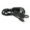 Cable USB A - USB C with On/Off switch black - 0.9m - zdjęcie 3