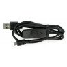 MicroUSB cable with On/Off switch black - 1m - zdjęcie 3