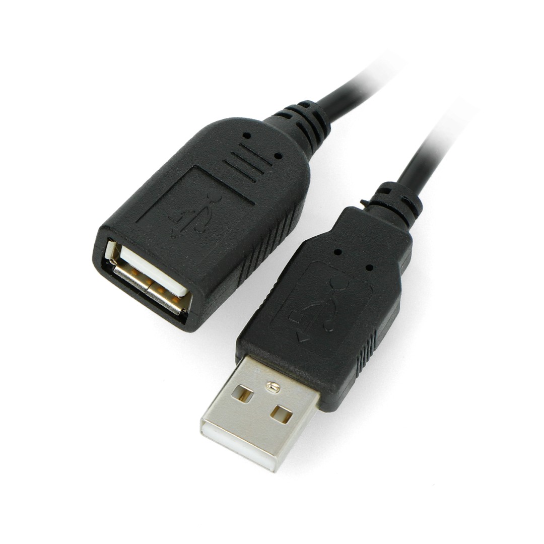 USB extension cable A - A with On/Off switch black - 0.5 m