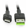 Green Cell Ray cable USB 2.0 type A - USB 2.0 type C with backlight - 1.2 m black with braid - zdjęcie 2