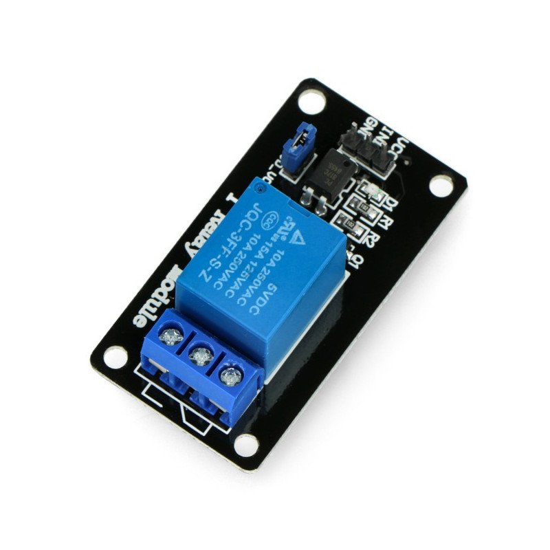 Relay module 1 channel with optoisolation - 10A/250VAC contacts