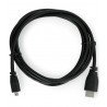 MicroHDMI cable - HDMI - original for Raspberry Pi 4 - 2m - black - zdjęcie 2