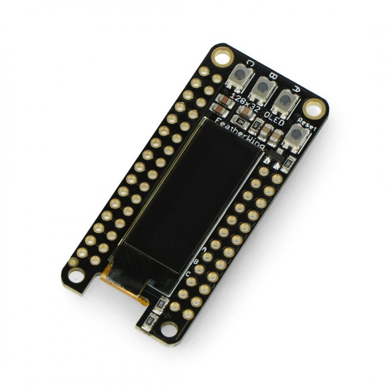 FeatherWing Adafruit OLED display 128x32px - pad for Feather