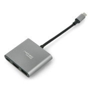 Hub - Multiport Natec Fowler Mini - USB-C PD HDMI - Grey