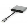 Hub - Multiport Natec Fowler Mini - USB-C PD HDMI - Grey - zdjęcie 2